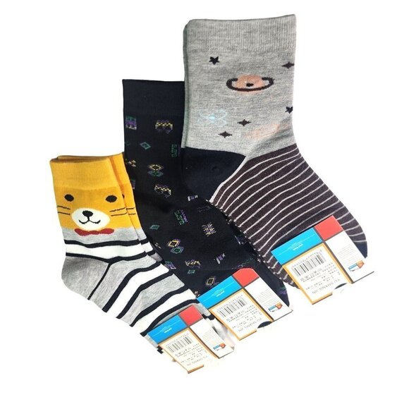 Paul Frank Assorted Kids Socks 3 Pairs Adult Small Big Kids Shoe Size 1-6 US - Picture 2 of 9